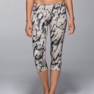 Black & Cream Marble LuluLemon Leggings